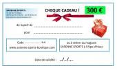 CHEQUE CADEAU 300 €