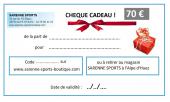 CHEQUE CADEAU 70 €