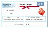 CHEQUE CADEAU 60 €