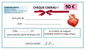 CHEQUE CADEAU 90 €