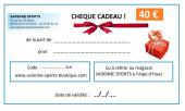 CHEQUE CADEAU 40 €