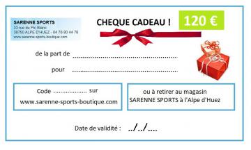 CHEQUE CADEAU 120 €