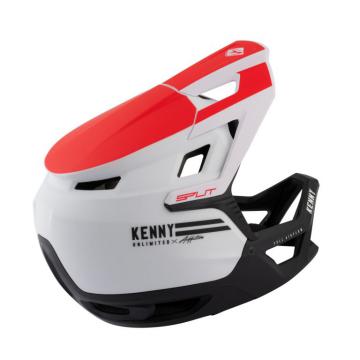 CASQUE KENNY SPLIT ENDURO BLANC/ROUGE