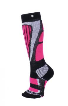 CHAUSSETTES DE SKI LCF JUNIOR PRO ROSE/NOIR