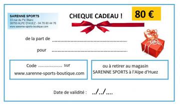 CHEQUE CADEAU 80 €