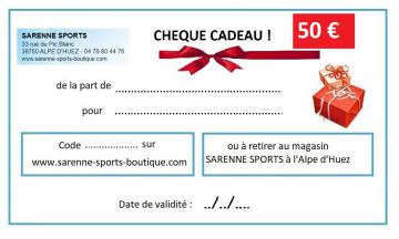 CHEQUE CADEAU 50 €