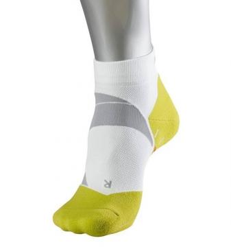 CHAUSSETTES RUNNING RU4 SHORT BLANC/JAUNE